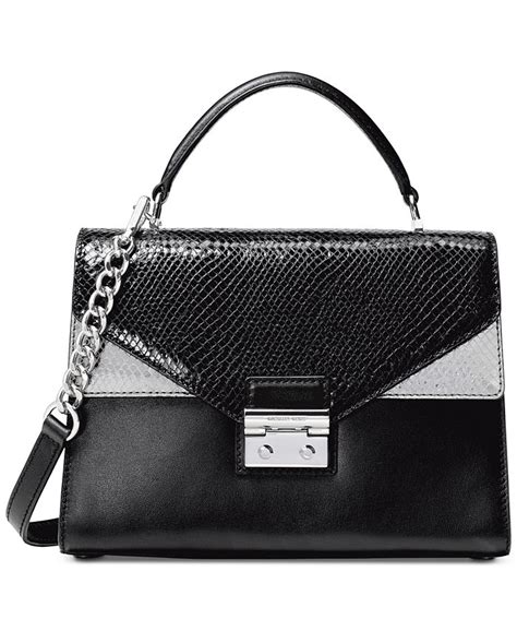 michael michael kors sloan embossed medium leather satchel|Michael Kors Medium Sloan Top.